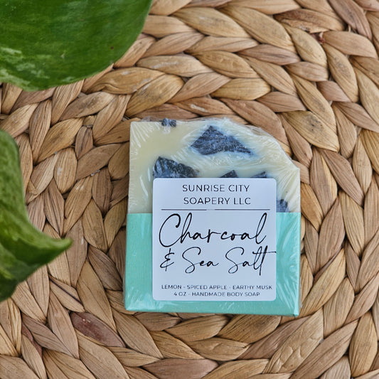 Charcoal & Sea Salt - Handmade Bar Soap